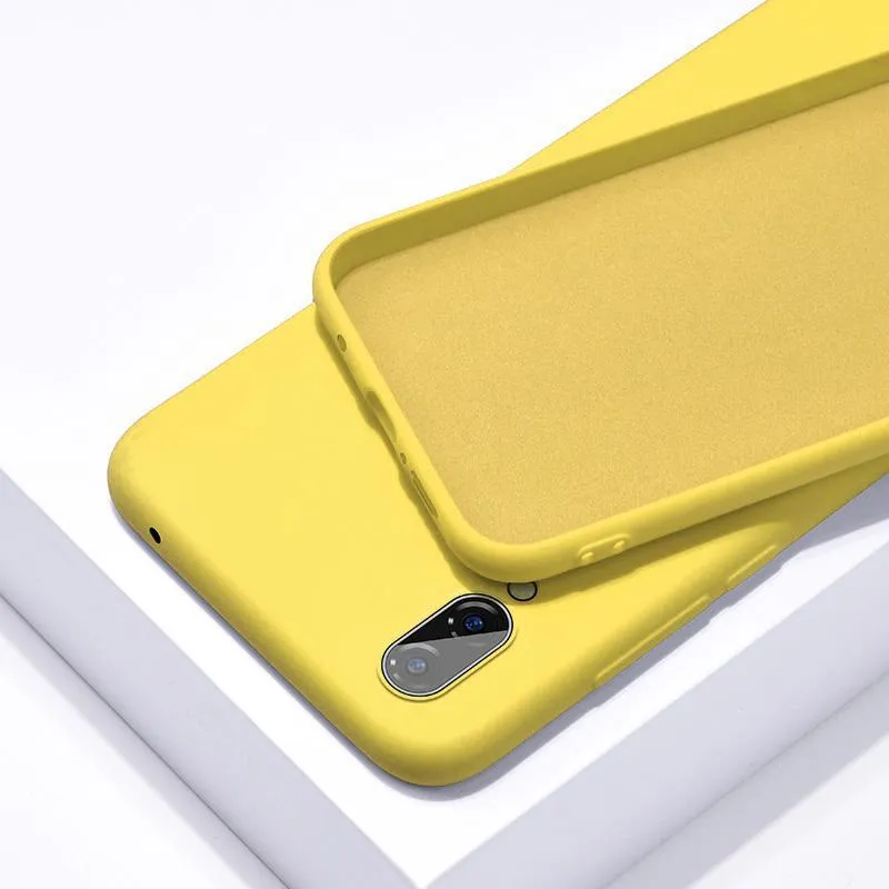 Soft Yellow Silicone Phone Case for Huawei