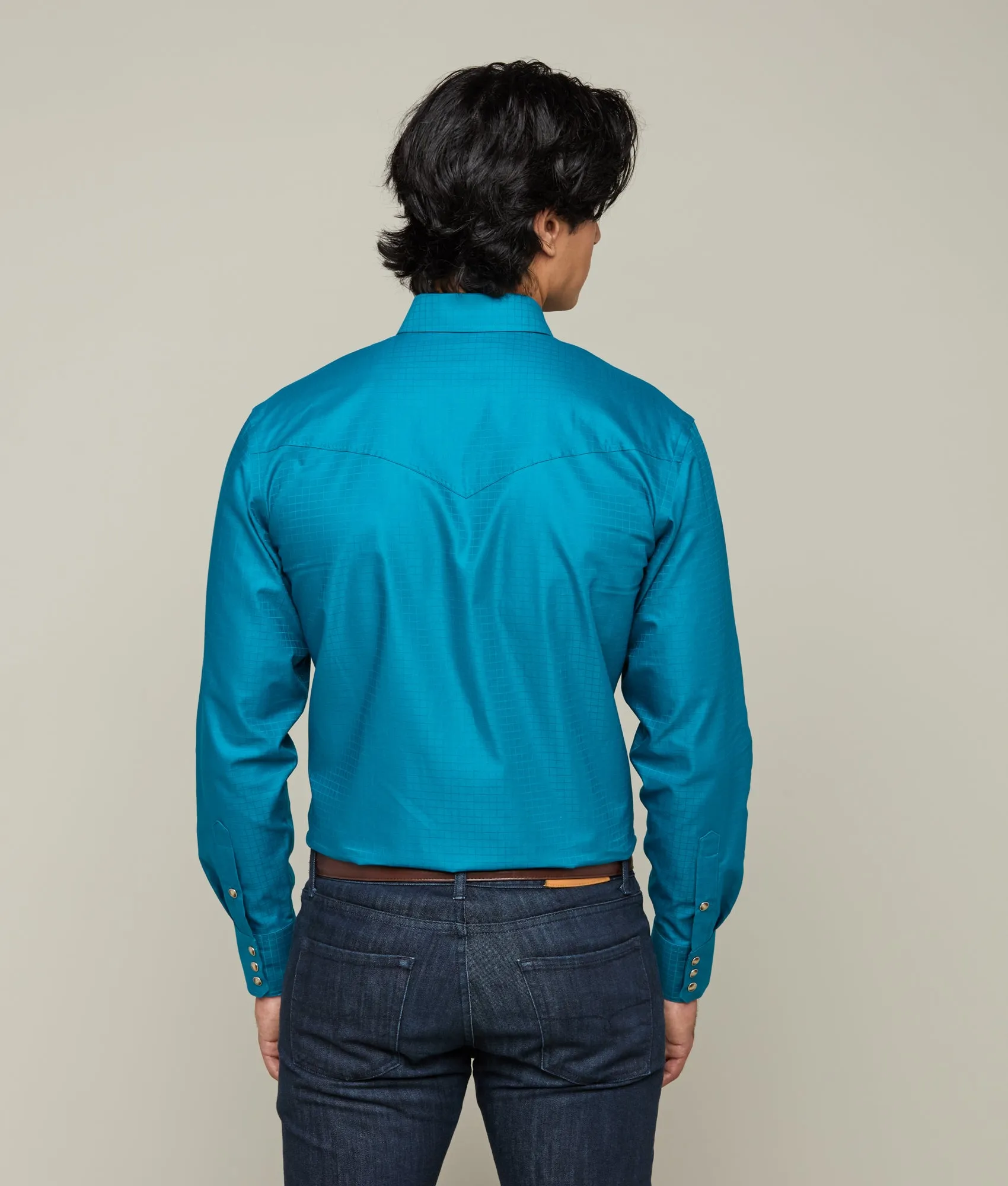 Square Dobby Shirt :: Teal