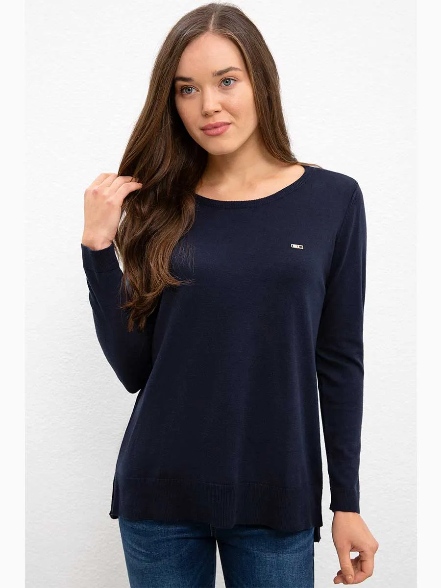 USPA Navy Jumper Round Neck For Women USPJR172