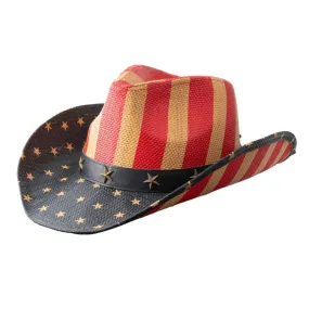 Vintage American Flag Cowboy Hat