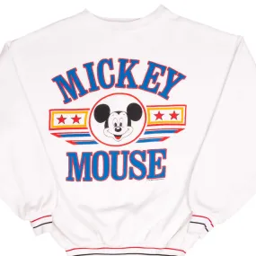 VINTAGE DISNEY MICKEY MOUSE 1990S WHITE SWEATSHIRT SIZE LARGE